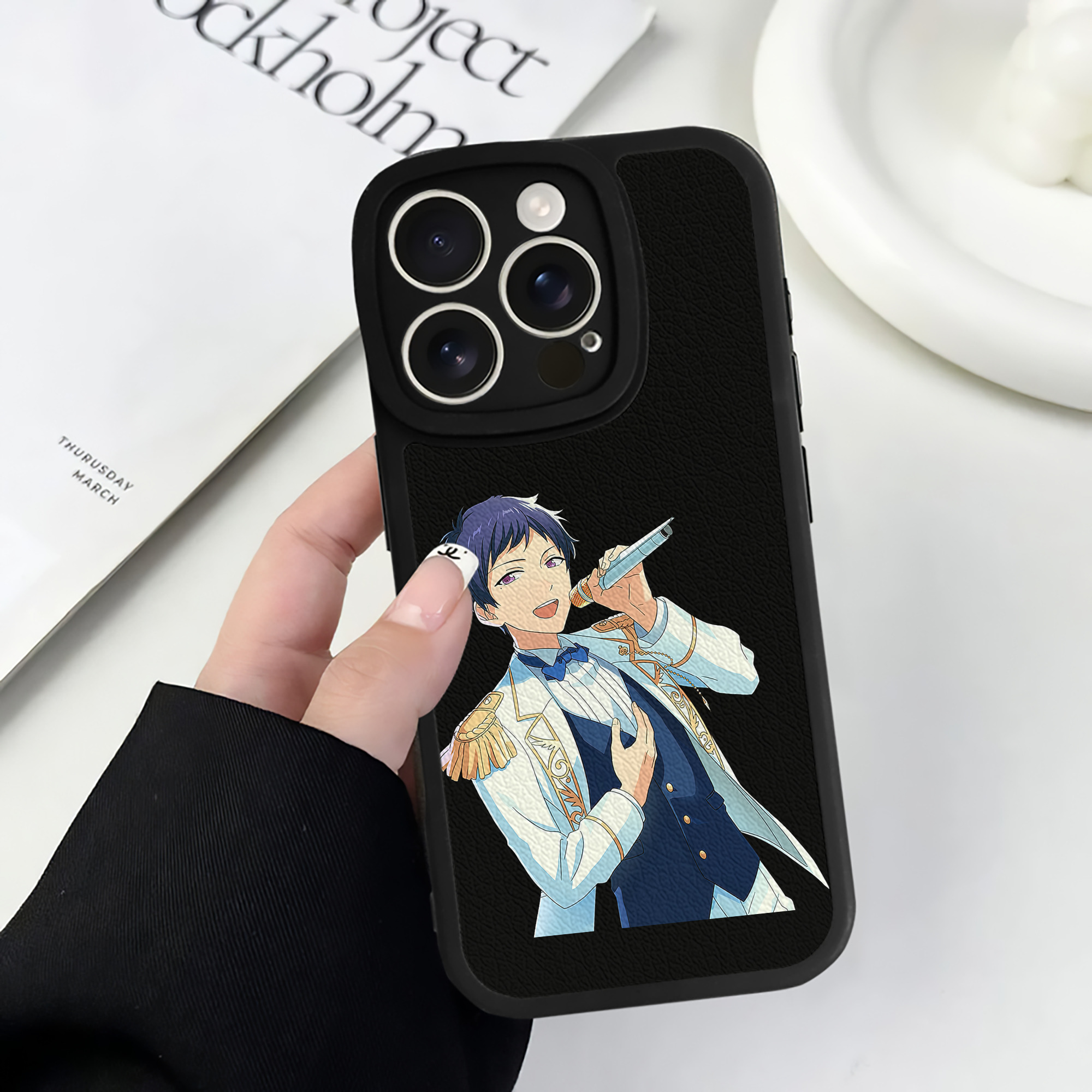 （画像用） あんさんぶるスターズ! Ensemble Stars 【iPhone 16シリーズ対応】シリコンスマホケース（レザー調） 材質：シリコン